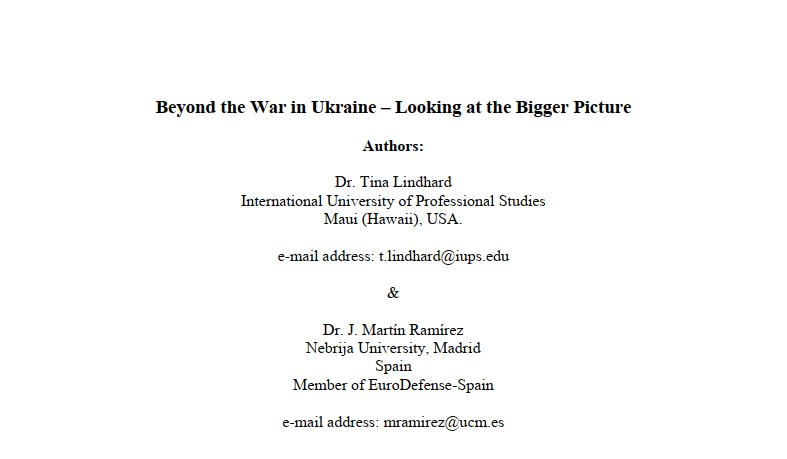 Beyond the War in Ukraine - Looking at the Bigger Picture