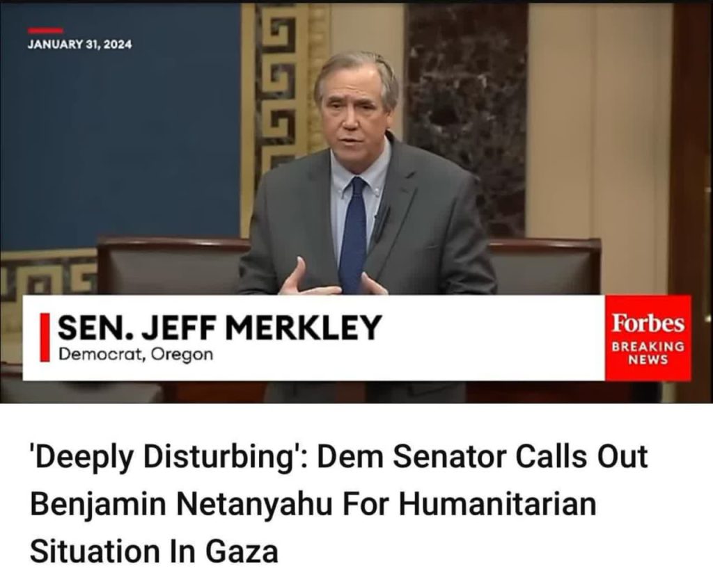 'Deeply Disturbing': Dem Senator Calls Out Benjamin Netanyahu For Humanitarian Situation In Gaza